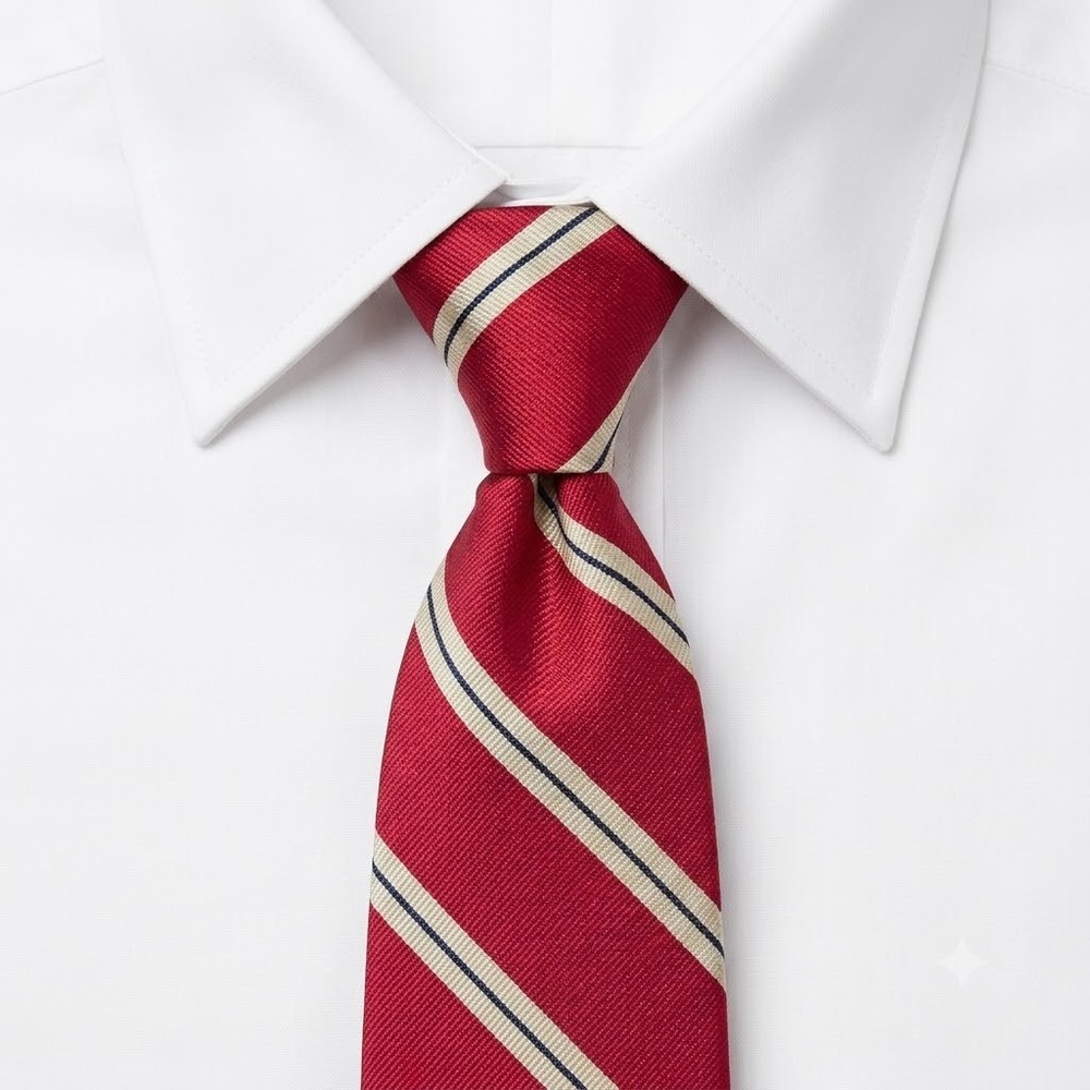 Brooks Brothers Brooksgate Mens‎ Red Gold Striped Silk Tie USA 3.25"x58" - CJ